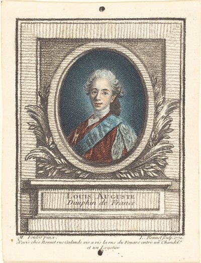 Louis-Auguste, Fransa Dauphin by Louis Marin Bonnet after Louis Michel Van Loo