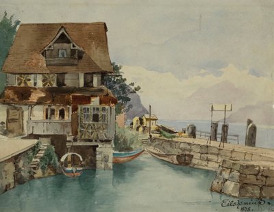 Kanaldaki Ev, 1878. by Louis Michel Eilshemius