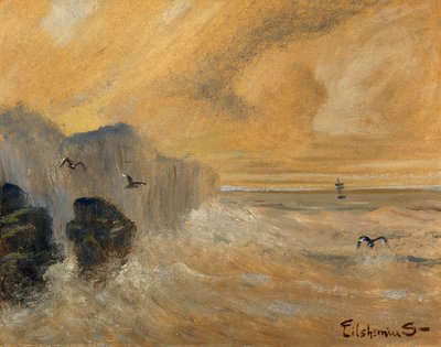 Rocky Seashore, 19. yüzyılın sonları ve 20. yüzyılın başlarında. by Louis Michel Eilshemius