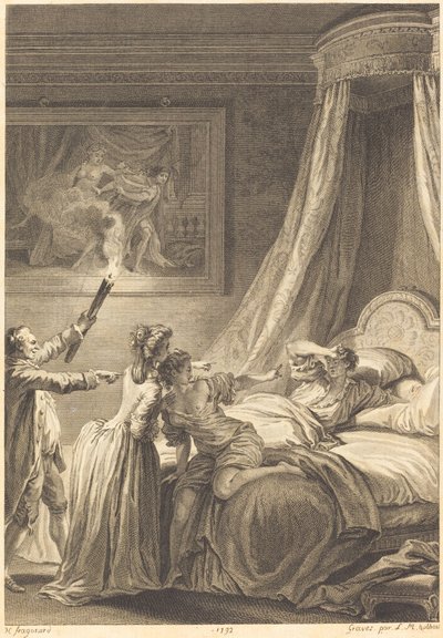 benzin dolu by Louis Michel Halbou and Antoine Jean Duclos after Jean Honoré Fragonard