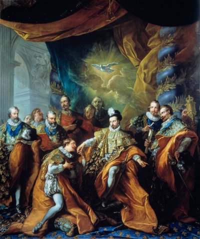 Kutsal Ruh Düzeni Enstitüsü (Kutsal Ruh Düzeni) Henry III tarafından Louis Michel van Loo'nun (1707-1771) tablosu. 18. yüzyıl. Paris, Musee de la Legion d'Honneur - Kutsal Ruh Düzeni Kurumu, Henry III. Loui tarafından boyama by Louis Michel van Loo