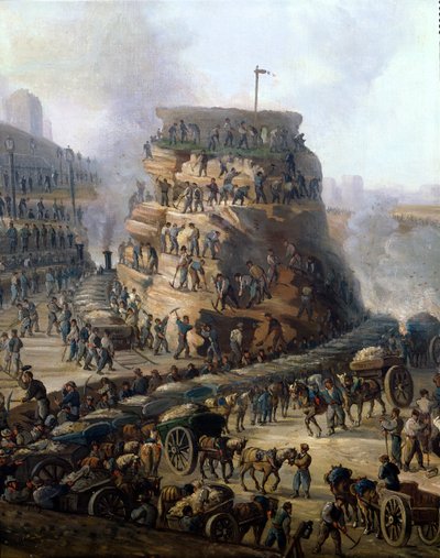 İmparator Napolyon III (1808-73) ve İmparatoriçe Eugenie (1829-1920) tesviye edilirken Chaillot Tepesi