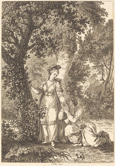 Garbe kralının gelini: Ağaç by Louis Petit after Jean Honoré Fragonard