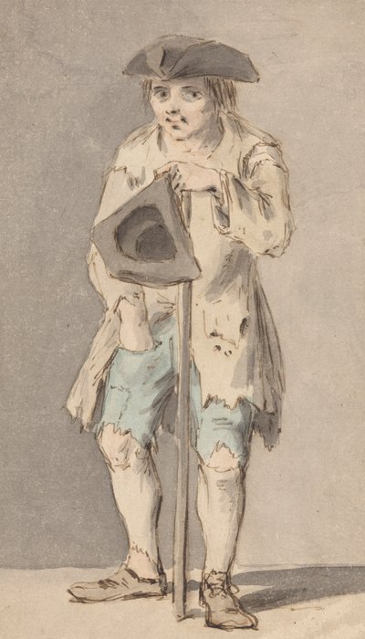 Tricorn Şapka Tutan Asalı Dilenci by Louis Philippe Boitard