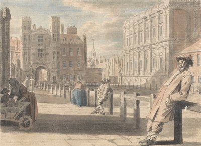 Holbein's Gateway ve Jones's Ziyafet Evi, Whitehall... by Louis Philippe Boitard