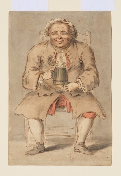 Bir maşrapayla oturan adam by Louis Philippe Boitard