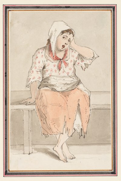 Oturan bir kadının incelenmesi by Louis Philippe Boitard