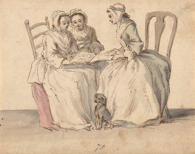 Üç Oturan Bayanlar by Louis Philippe Boitard