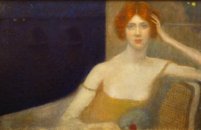 Sahilde Akşam (tuval üzerine yağlı boya) by Louis Picard