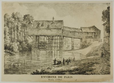 Paris Çevresi: Alfort Mill by Louis Pierre Baltard