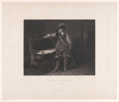 Oliver Cromwell, İngiltere Kralı I. Charles'ın tabutunda Olivier Cromwell. 30 Ocak 1649 (nesne üzerindeki başlık) by Louis Pierre Henriquel Dupont