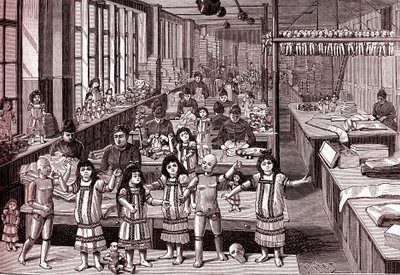 Bebek fabrikası, Nakliye odası, "La Nature"dan by Louis Poyet