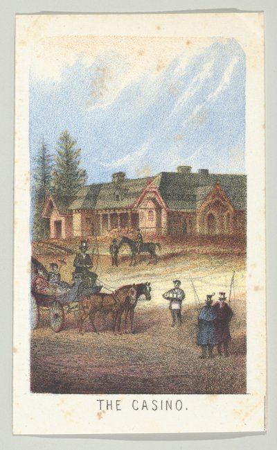 The Casino, diziden, Views in Central Park, New York, Bölüm 3, 1864. by Louis Prang