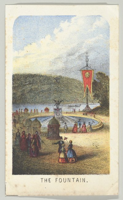 Çeşme, diziden, Manzaralar Central Park, New York, Bölüm 3, 1864. by Louis Prang