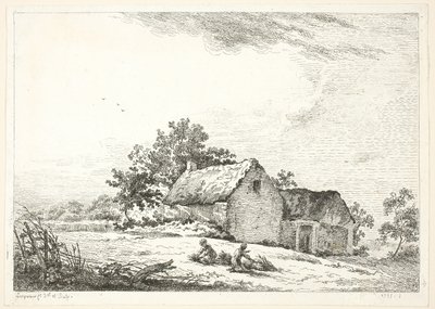 Oğlanlar Ahşap Paketleme ile Çiftlik Sahnesi by Louis Simon Lempereur