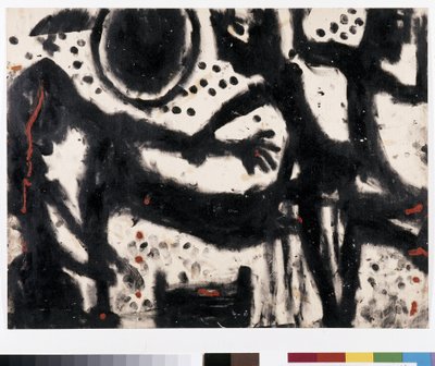 Ölümcül morarma, 1939 (kağıt üzerinde mürekkep ve guaj) by Louis Soutter