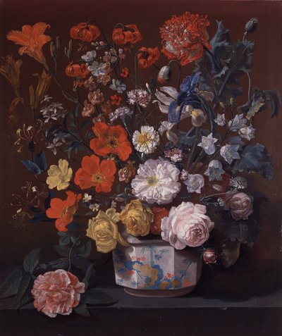 Chantilly Vazosunda Çiçekler, c.1760 (tuval üzerine yağlıboya) by Louis Tessier