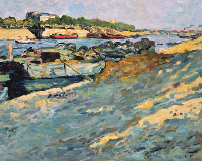 Seine Nehri üzerinde mavna by Louis Valtat