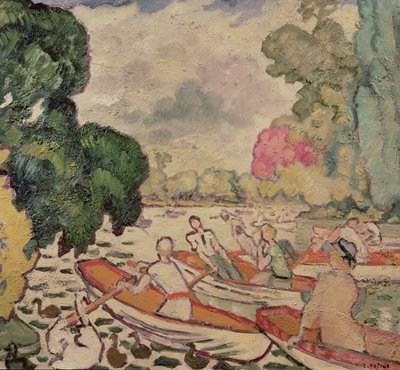 Bois de Boulogne'daki tekneler by Louis Valtat