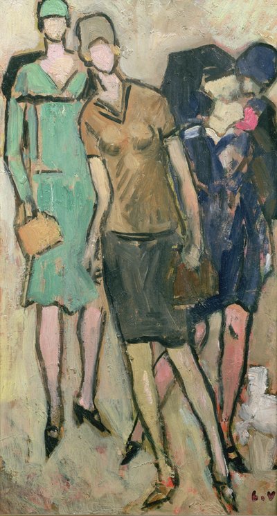 Şekil ve bir kazak giyen genç kız by Louis Valtat