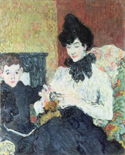 Madam Doubrere ve Oğlu by Louis Valtat