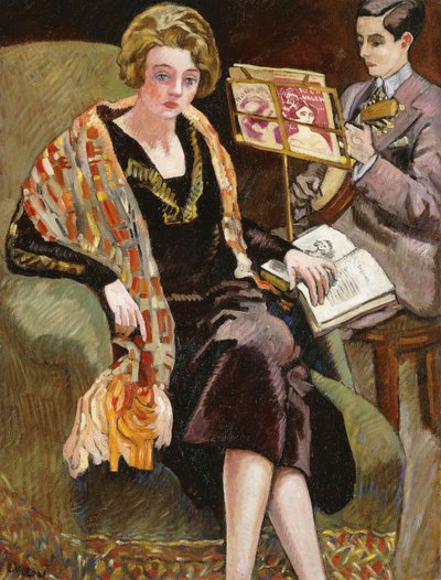 Mme Valtat ve Banjo'lu oğlu; Mme Valtat ve Son Fils au Banjo by Louis Valtat