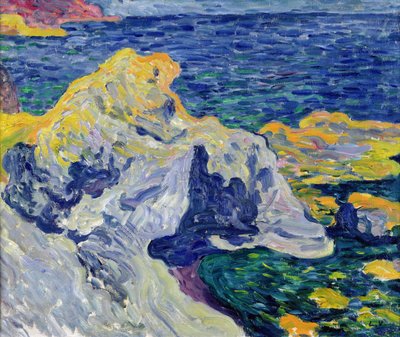 Antheor'daki Kayalar (Var) 1900 (tuval üzerine yağlı boya) by Louis Valtat