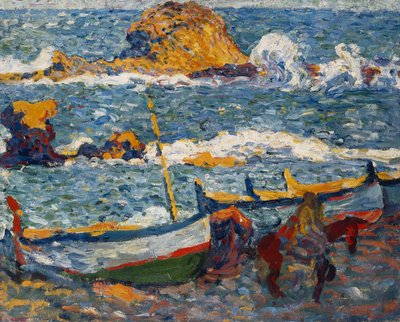Llanca'daki Grev, İspanya; La Greve de Llanca, İspanya, 1896 dolayları (tuval üzerine yağlıboya) by Louis Valtat