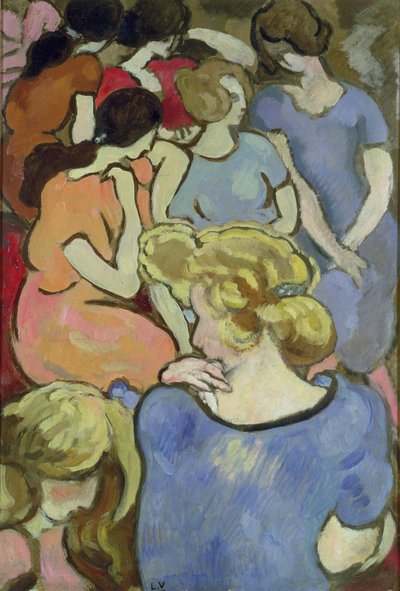 Kadınlar (panel üzerine serilmiş kağıt üzerine yağlıboya) by Louis Valtat
