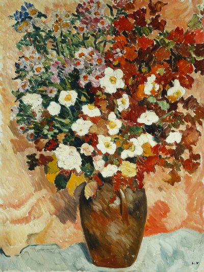 Çiçek vazosu; Vase de Fleurs, 1929 dolayları (tuval üzerine yağlıboya) by Louis Valtat