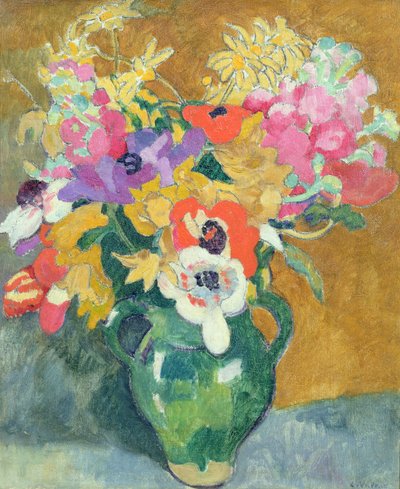 Çiçek Vazosu, 1925 dolayları (tuval üzerine yağlıboya) by Louis Valtat