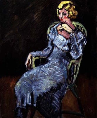 oturan genç kadın by Louis Valtat