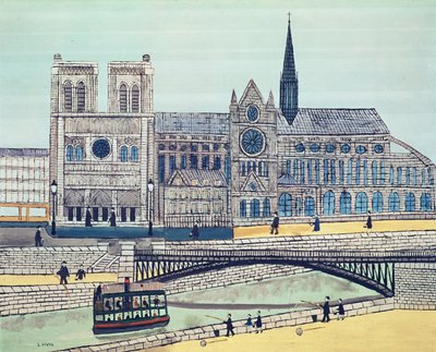 Notre-Dame (güney tarafı), c.1933 by Louis Vivin