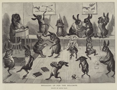 Tatil için ayrılık by Louis Wain