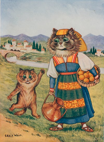 Lütfen, bir portakal istiyorum by Louis Wain