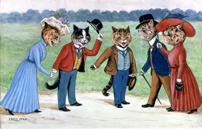 Gezici Kediler by Louis Wain