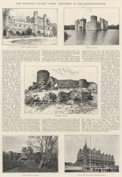 Hastings Kriket Haftası, Mahallede Eskizler by Louis Wain