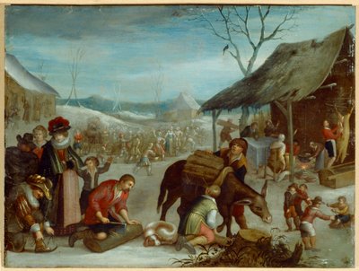 Kış (tuval üzerine yağlıboya) by Louis de (circle of) Caullery