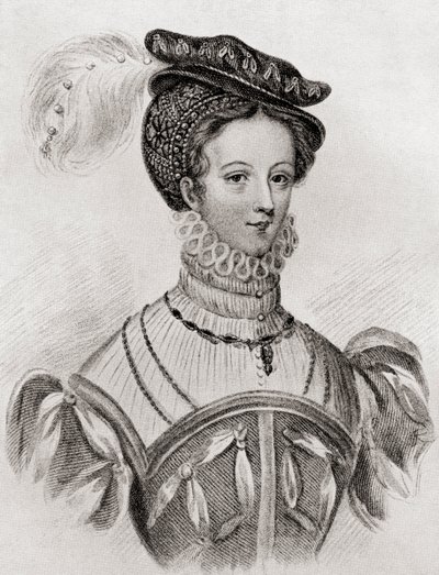 Mary, Queen of Scots, 16 yaşında, The Girl Through the Ages, 1933 by Louisa Stuart Costello