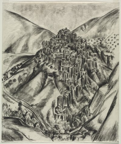 Bir İtalyan Hilltown, Anticoli, İtalya by Louise B. Maloney