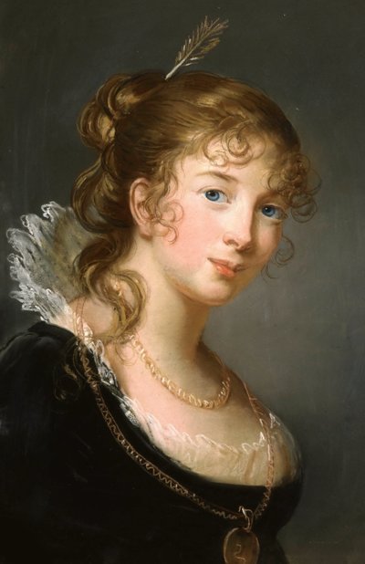 Prusya Prensesi Frederica Dorothea Louise Filipin 1770-1836, Kontes Radziwill, c. 1801. by Elisabeth Louise Vigee Lebrun