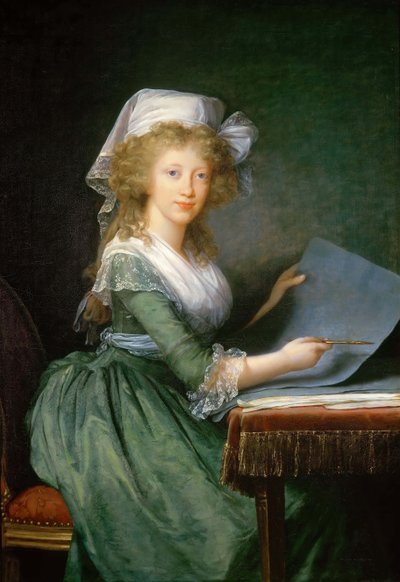 Napoli ve Sicilya Prensesi Luisa Maria 1773-1802, c. 1790. by Elisabeth Louise Vigee Lebrun