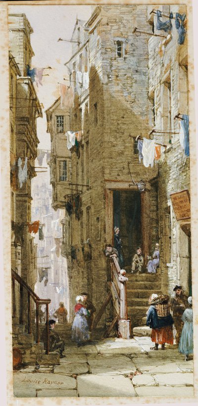 Edinburgh sokak sahnesi by Louise Ingram Rayner