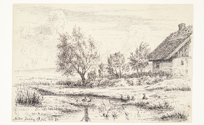 Çiftlik evi ile manzara by Louise Ravn Hansen