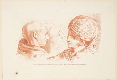 Üç erkek başın incelenmesi by Louise Rosalie Hémery