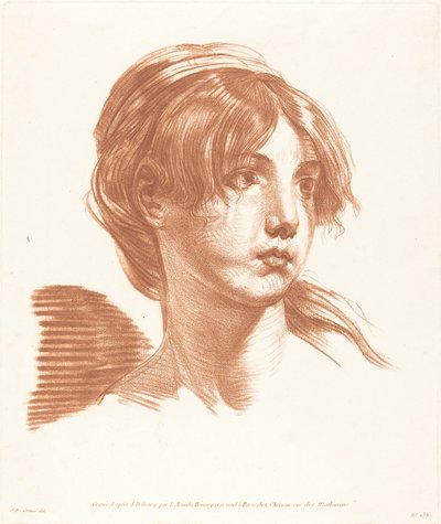 Bir Kızın Başı by Louise Rosalie Hémery after Jean Baptiste Greuze