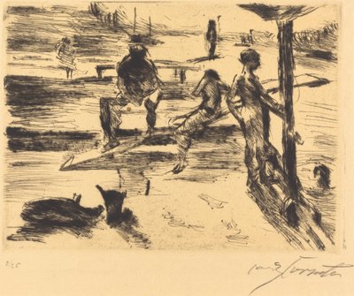 Badeanstalt Yıkanma Yeri, 1919. by Lovis Corinth