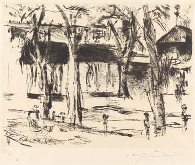 Tiergarten Tren İstasyonu (Ağaçlı Avlu) by Lovis Corinth