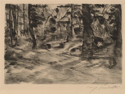 Bank im Walde II (Ormanda Bank II) by Lovis Corinth