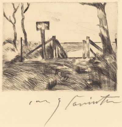 Plakalı Köprü İşaretli Köprü, 1916. by Lovis Corinth